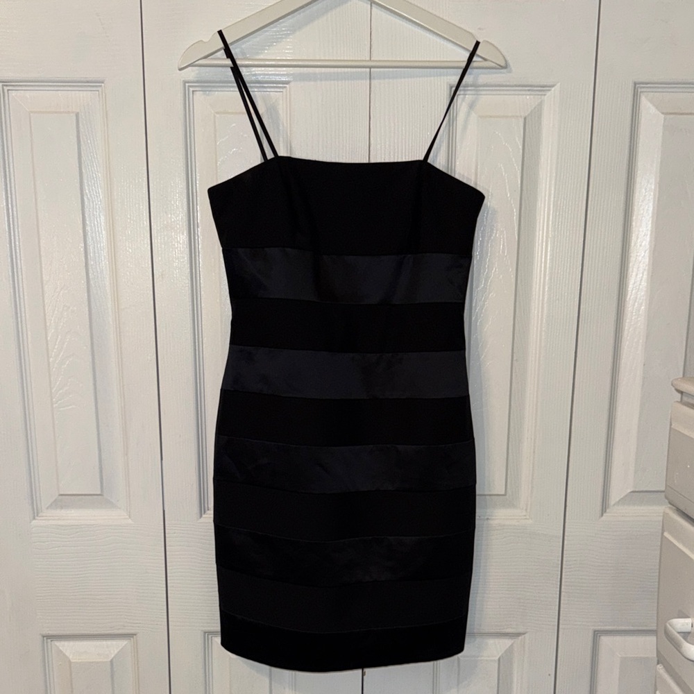 Laundry by Design Black Striped Mini Dress Sz 0